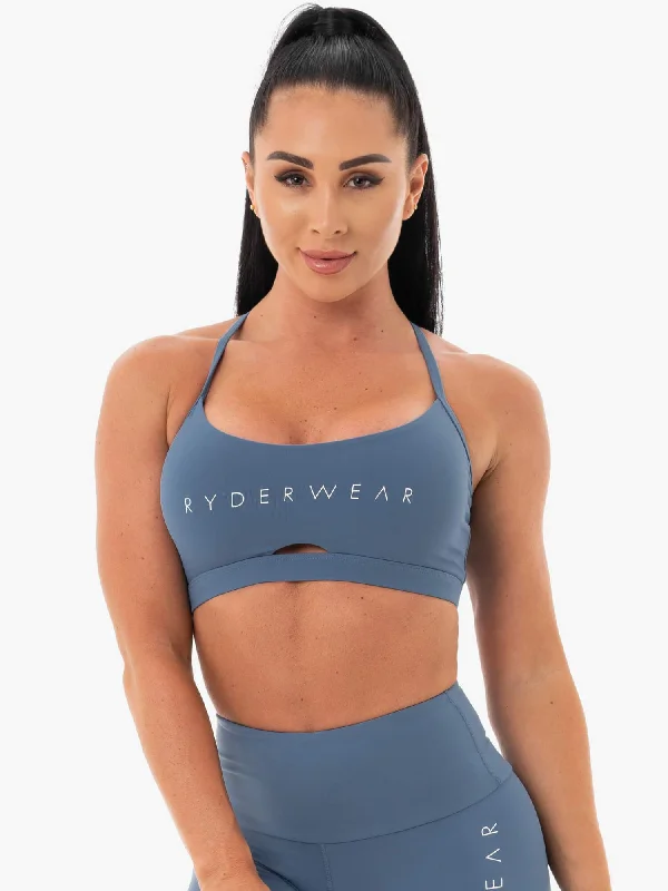 unpadded women sport bra for a natural feel Staples Sports Bra - Steel Blue