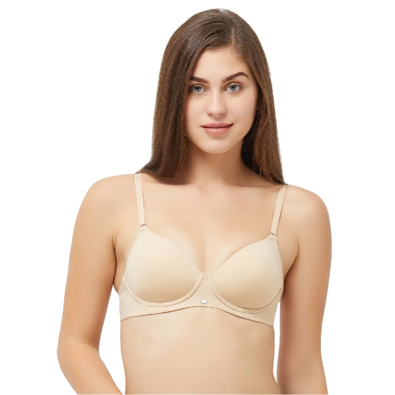 Underwire maternity wired bras for expectant mothers Semi/Medium Coverage Padded Non Wired T-shirt Bra with Detachable Straps-CB-125 Underwire maternity wired bras for expectant mothers Semi/Medium Coverage Padded Non Wired T-shirt Bra with Detachable Straps-CB-125