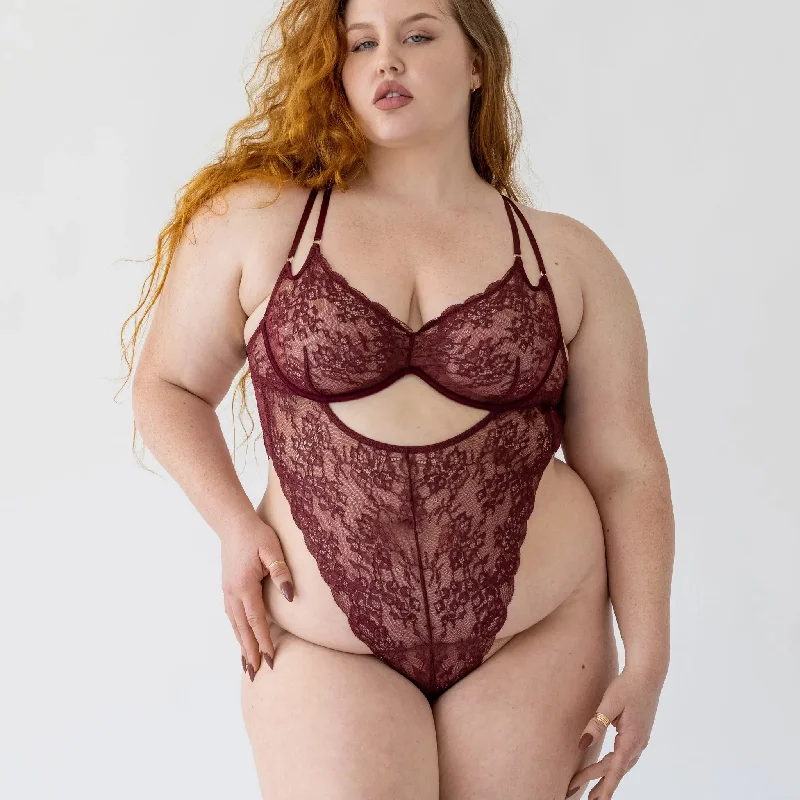 Underwire plunge wired bras for low - cut tops​ Rush Ouvert Bodysuit Velvet +