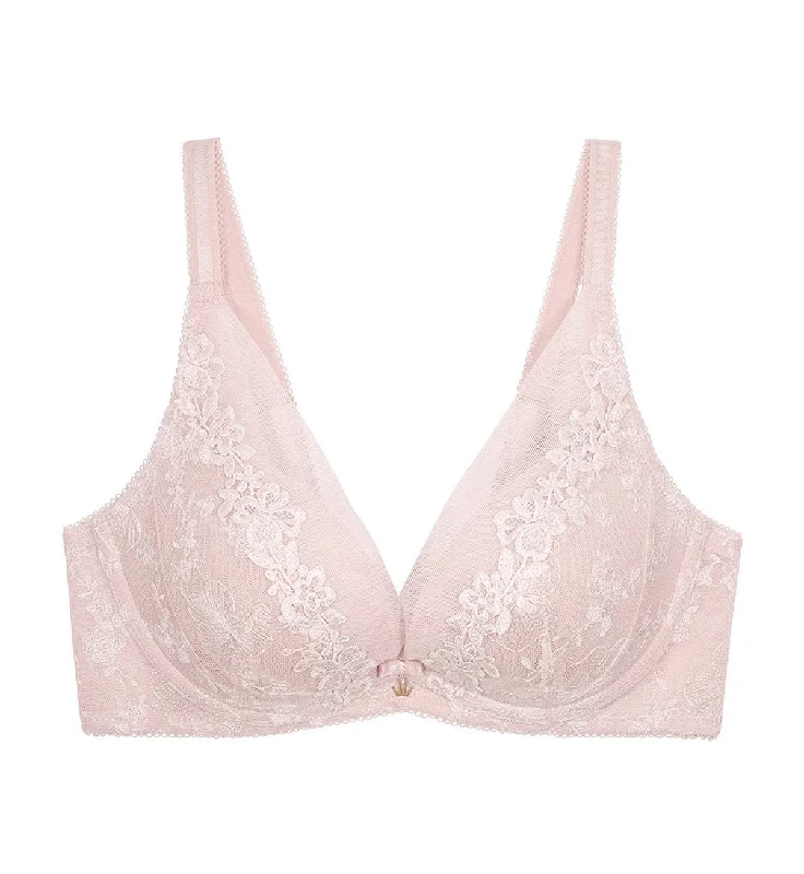 Sports underwire wired bras for high - impact activities MALLOW EMBROIDERY NON-WIRED PUSH UP DEEP V BRA Sports underwire wired bras for high - impact activities MALLOW EMBROIDERY NON-WIRED PUSH UP DEEP V BRA