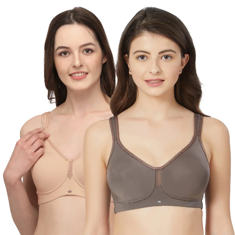 Underwire padded seamless wired bras for all - day wear Full Coverage Minimizer Non Padded Non Wired Bra (Pack Of 2) CB-328 Underwire padded seamless wired bras for all - day wear Full Coverage Minimizer Non Padded Non Wired Bra (Pack Of 2) CB-328