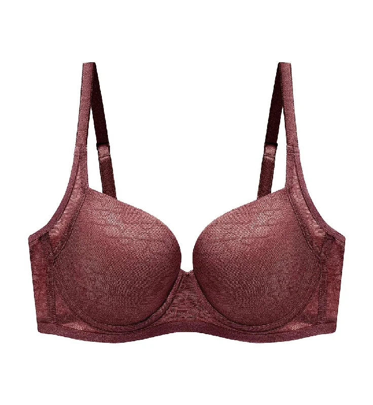 Embroidered underwire wired bras with intricate designs​ SIGNATURE SHEER WIRED PADDED BRA