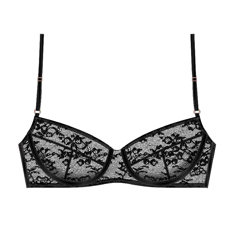 Underwire nursing sports wired bras for active moms Moonstruck Balconette Bra Black Underwire nursing sports wired bras for active moms Moonstruck Balconette Bra Black