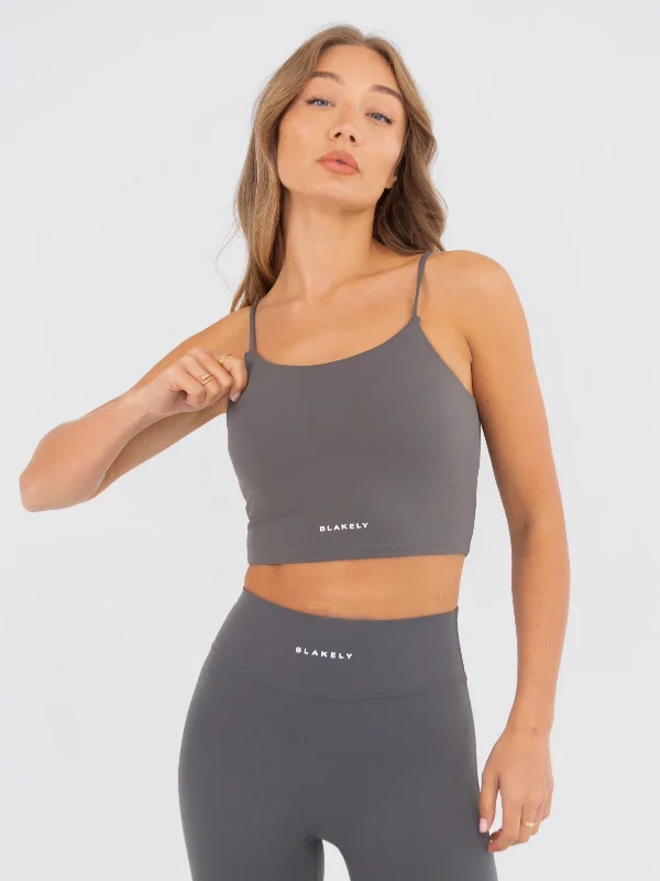 medium impact compression women sport bra Ultimate Sculpt Bra - Charcoal