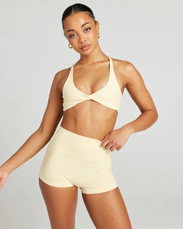 compression women sport bra for muscle support Aura Vantage Bra - Butter