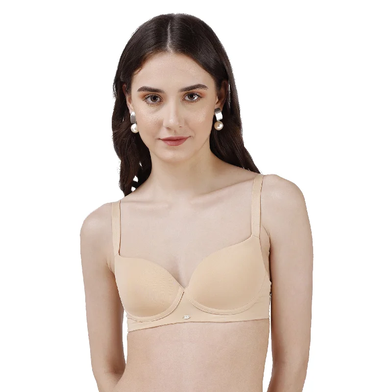 Underwire padded seamless wired bras for all - day wear Semi/ Medium Coverage Padded Non Wired T-shirt Bra-CB-133 Underwire padded seamless wired bras for all - day wear Semi/ Medium Coverage Padded Non Wired T-shirt Bra-CB-133