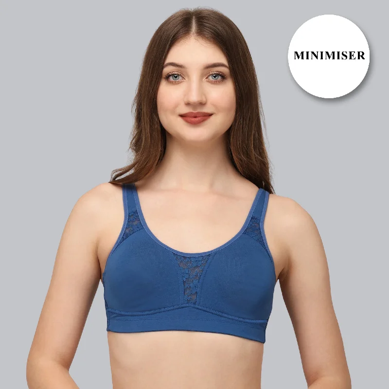 Underwire seamless nursing wired bras for comfort​ Non Padded Non Wired Full Coverage Minimizer T-shirt Bra