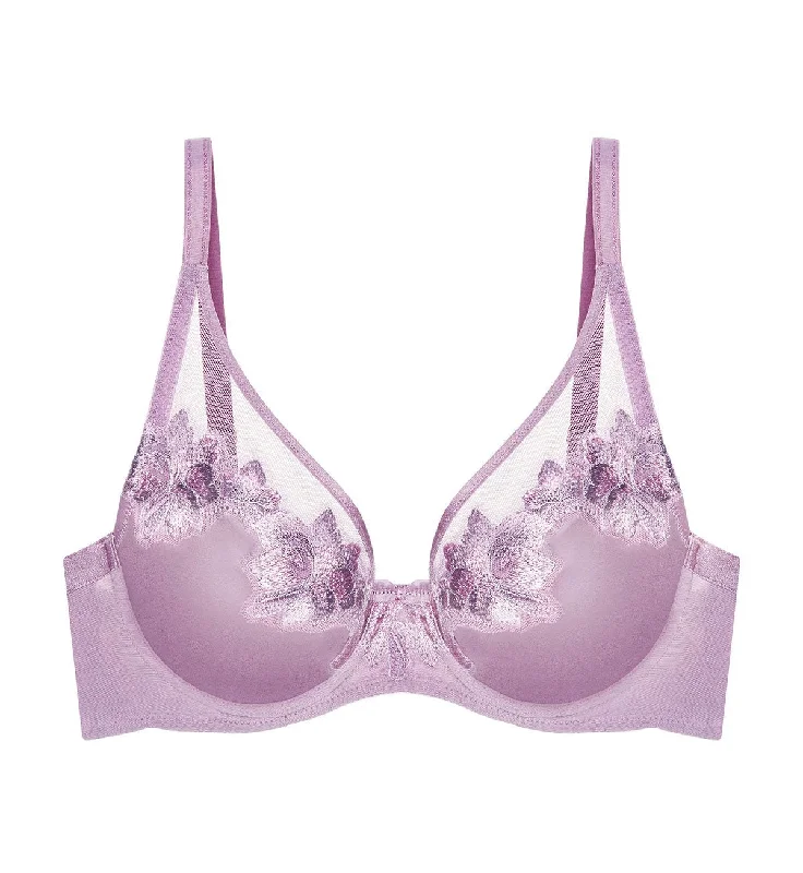 Underwire wide - band sports wired bras for stability​ SATEEN WIRED PADDED BRA