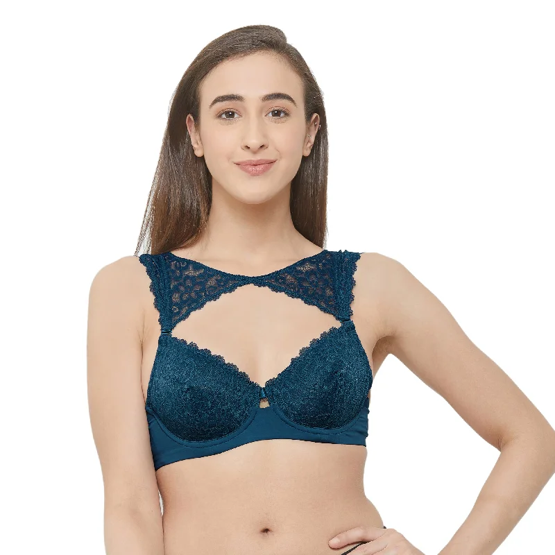 Demi - cup underwire wired bras for a sexy look Medium Coverage Non Padded Wired Demi Cup Bra with Detachable Lace Harness-FB-545 Demi - cup underwire wired bras for a sexy look Medium Coverage Non Padded Wired Demi Cup Bra with Detachable Lace Harness-FB-545