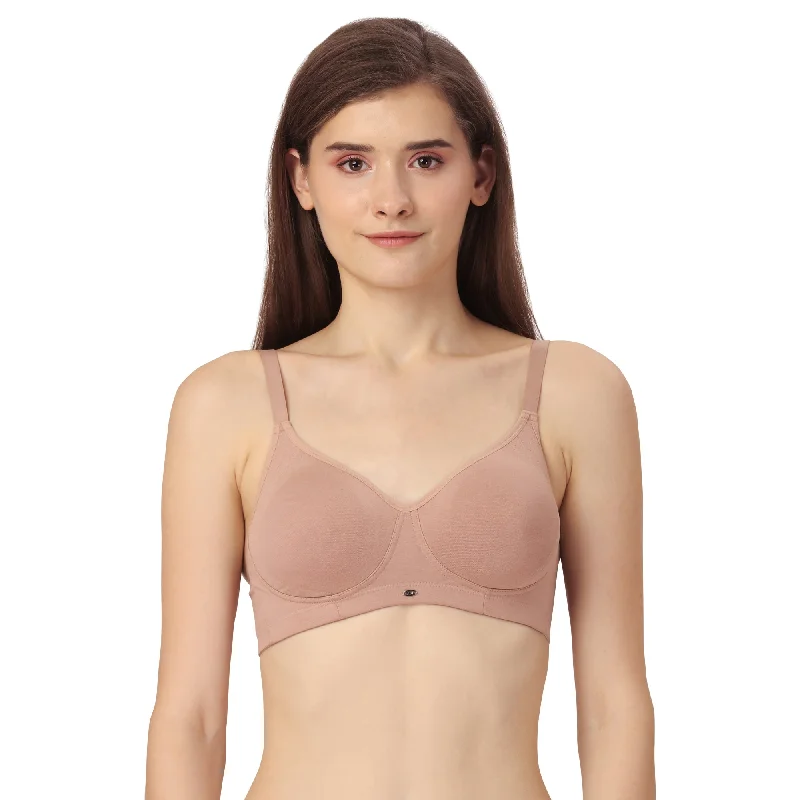 Underwire wireless - feeling sleep wired bras​ Non Padded Non Wired Full Coverage Cotton Spandex Encircled T-shirt Bra CB-339