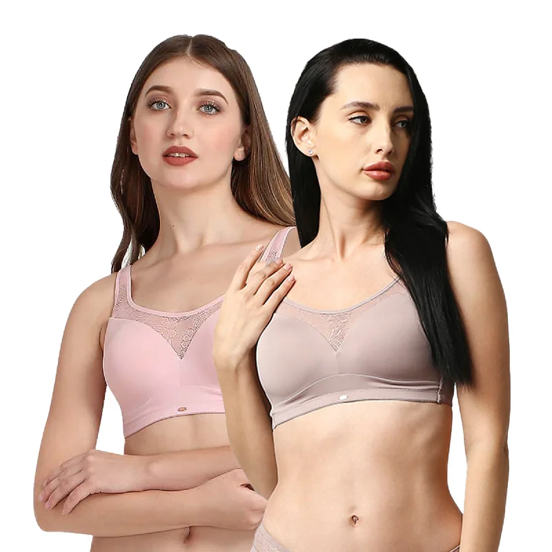 Underwire nursing sports wired bras for active moms Full Coverage Padded Non Wired Lace Detail Cami Bra COMBO CB-132 Underwire nursing sports wired bras for active moms Full Coverage Padded Non Wired Lace Detail Cami Bra COMBO CB-132