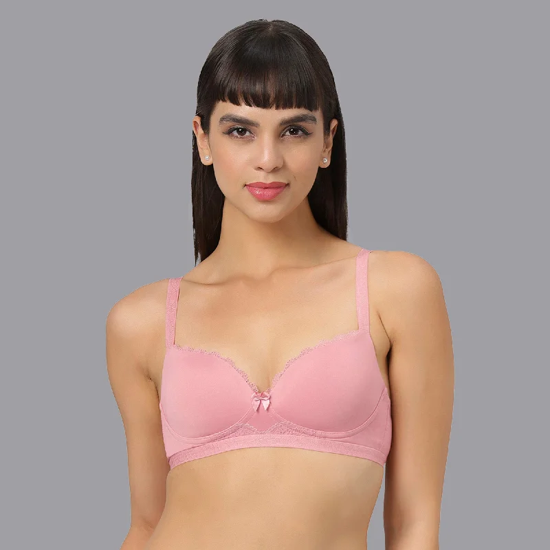 Back - smoothing underwire wired bras for a seamless back Padded Non Wired Medium Coverage Lace Design T-shirt Bra-FB-560 Back - smoothing underwire wired bras for a seamless back Padded Non Wired Medium Coverage Lace Design T-shirt Bra-FB-560