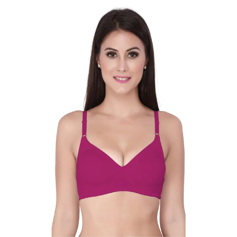 Underwire seamless T - shirt wired bras for daily use Medium Coverage Non Padded Non Wired Cotton Bra-CB-305 Underwire seamless T - shirt wired bras for daily use Medium Coverage Non Padded Non Wired Cotton Bra-CB-305