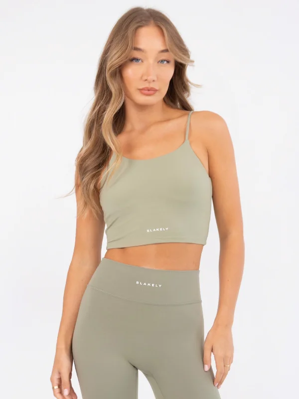 nursing women sport bra for breastfeeding ease Ultimate Sculpt Bra - Olive