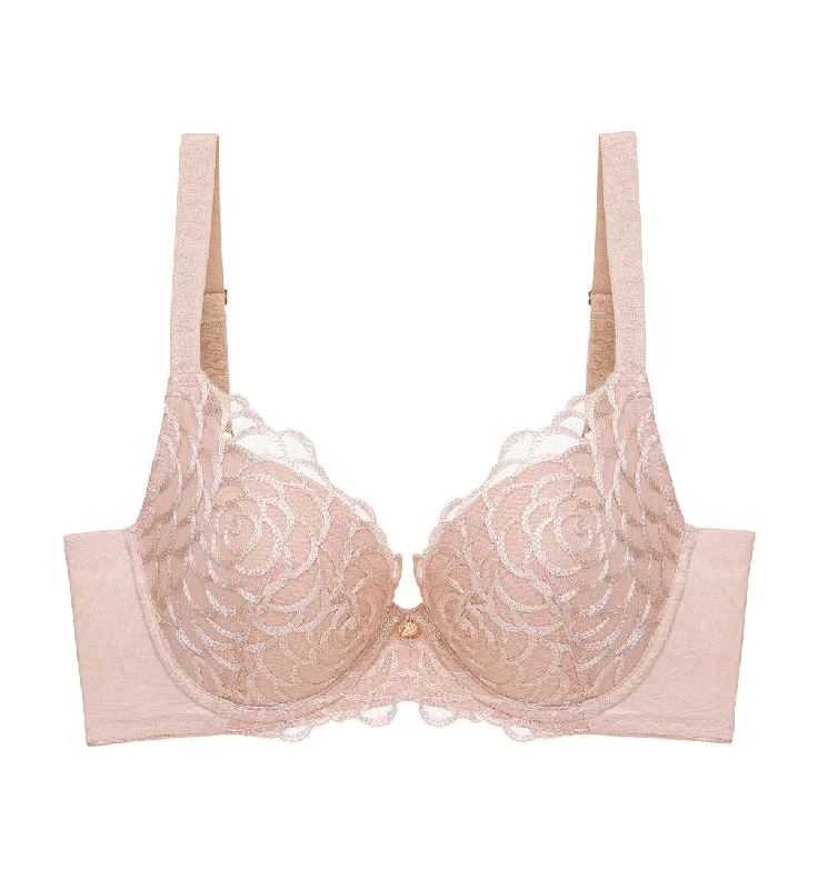 Underwire plus - size sports wired bras for larger busts FLORALE MILLIE ROSE WIRED PADDED BRA Underwire plus - size sports wired bras for larger busts FLORALE MILLIE ROSE WIRED PADDED BRA