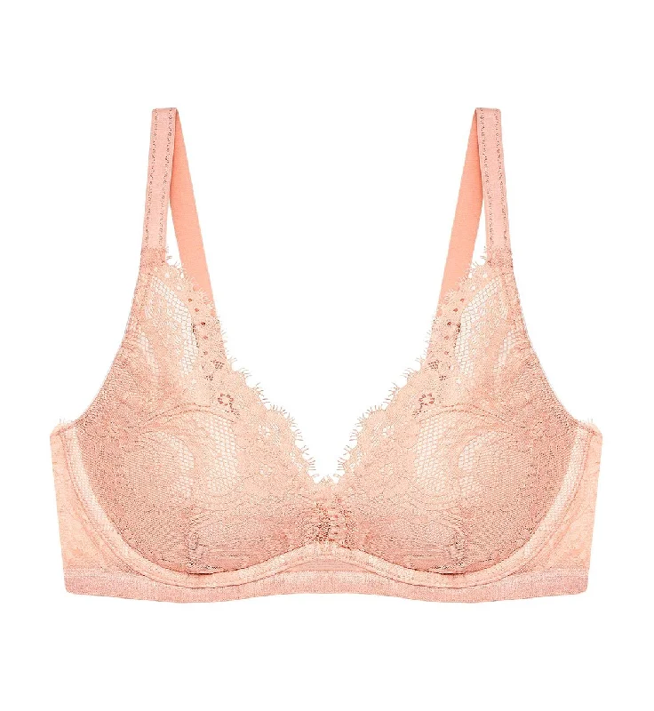 Underwire seamless nursing wired bras for comfort​ LOVE LACE WIRED PUSH UP BRA