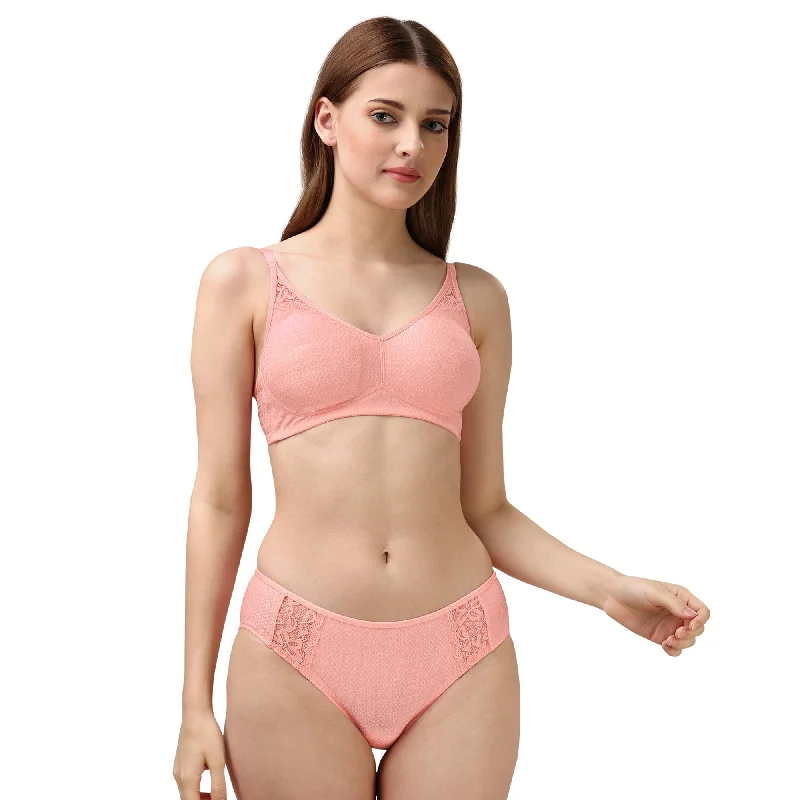 Lace - trimmed underwire wired bras for a feminine touch Non Padded Non Wired Medium Coverage Lace Bra with Mid Rise Full Coverage Lace Brief Set FB-708-1708 Lace - trimmed underwire wired bras for a feminine touch Non Padded Non Wired Medium Coverage Lace Bra with Mid Rise Full Coverage Lace Brief Set FB-708-1708