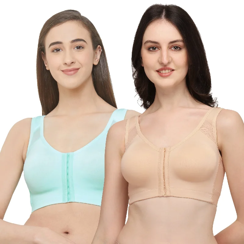 Satin underwire wired bras for a luxurious feel Front Closure Full Coverage Non Padded Non Wired Bra-Combo CB-334 Satin underwire wired bras for a luxurious feel Front Closure Full Coverage Non Padded Non Wired Bra-Combo CB-334