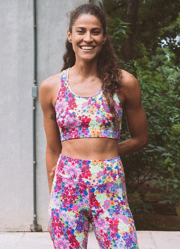 eco - friendly women sport bra made from recycled materials Ease Bra (Floret)