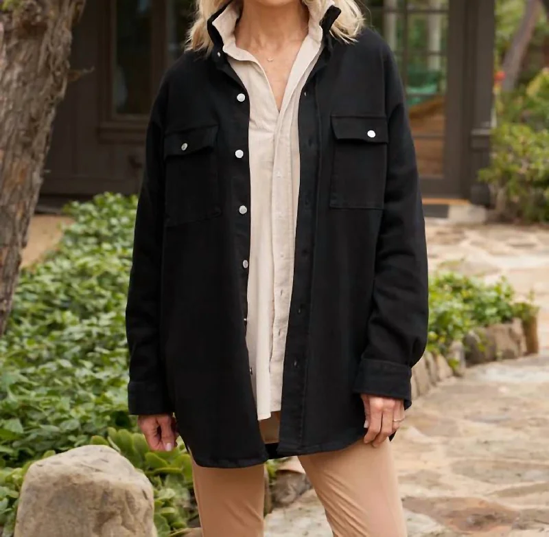 Oversized women's wool coats in a monochromatic look for a trendy outfitMcloghlin Utility Jacket In Black Oversized women's wool coats in a monochromatic look for a trendy outfitMcloghlin Utility Jacket In Black