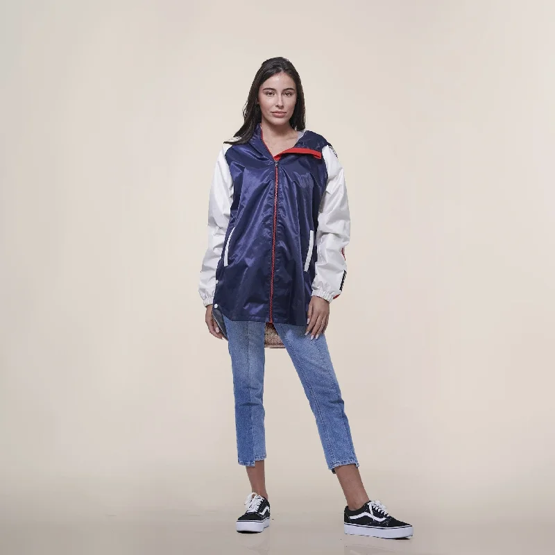 Water - resistant women's trench coats with adjustable cuffs for rainy daysWomen's Long Satin Twill Jacket
