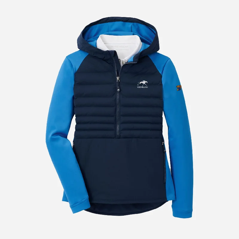 Women's bomber jackets with a holographic finish for a futuristic and eye - catching lookPeter Millar Keeneland Women's UK Merge Hooded Jacket
