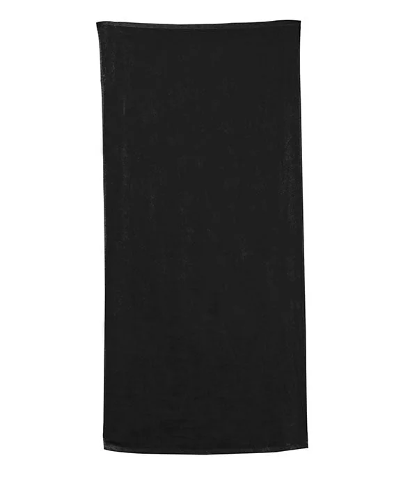 Women's crew - neck sweatshirt in a heather gray shade for a classic and versatile optionC3060 - Carmel Towel Company Classic Beach Towel | Black