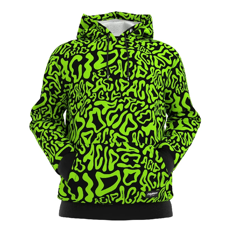 Women's zip - up sweatshirt in pastel blue for a soft and stylish outfitGreen Acid Hoodie
