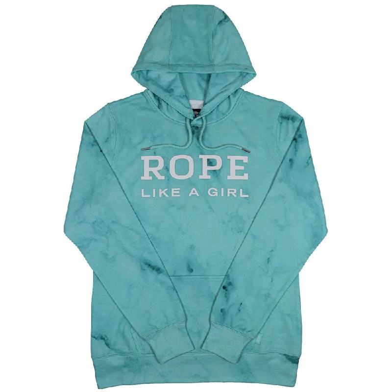 Women's crew - neck sweatshirt in a heather gray shade for a classic and versatile optionRope Like a Girl Turquoise Hoody