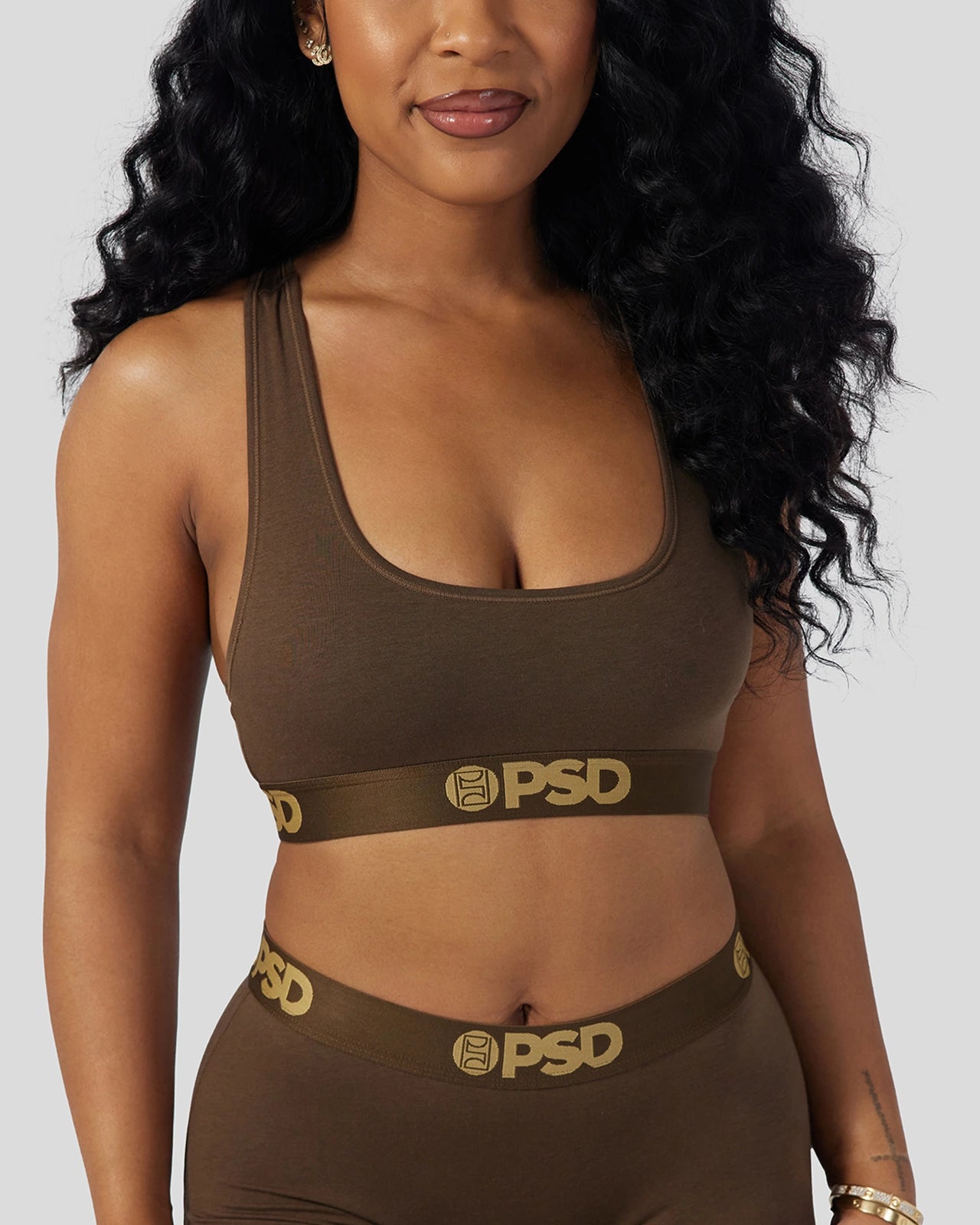 plunge bras for low cut tops Bra with wide straps for added comfort and weight distribution​ Modal Solids - Cocoa